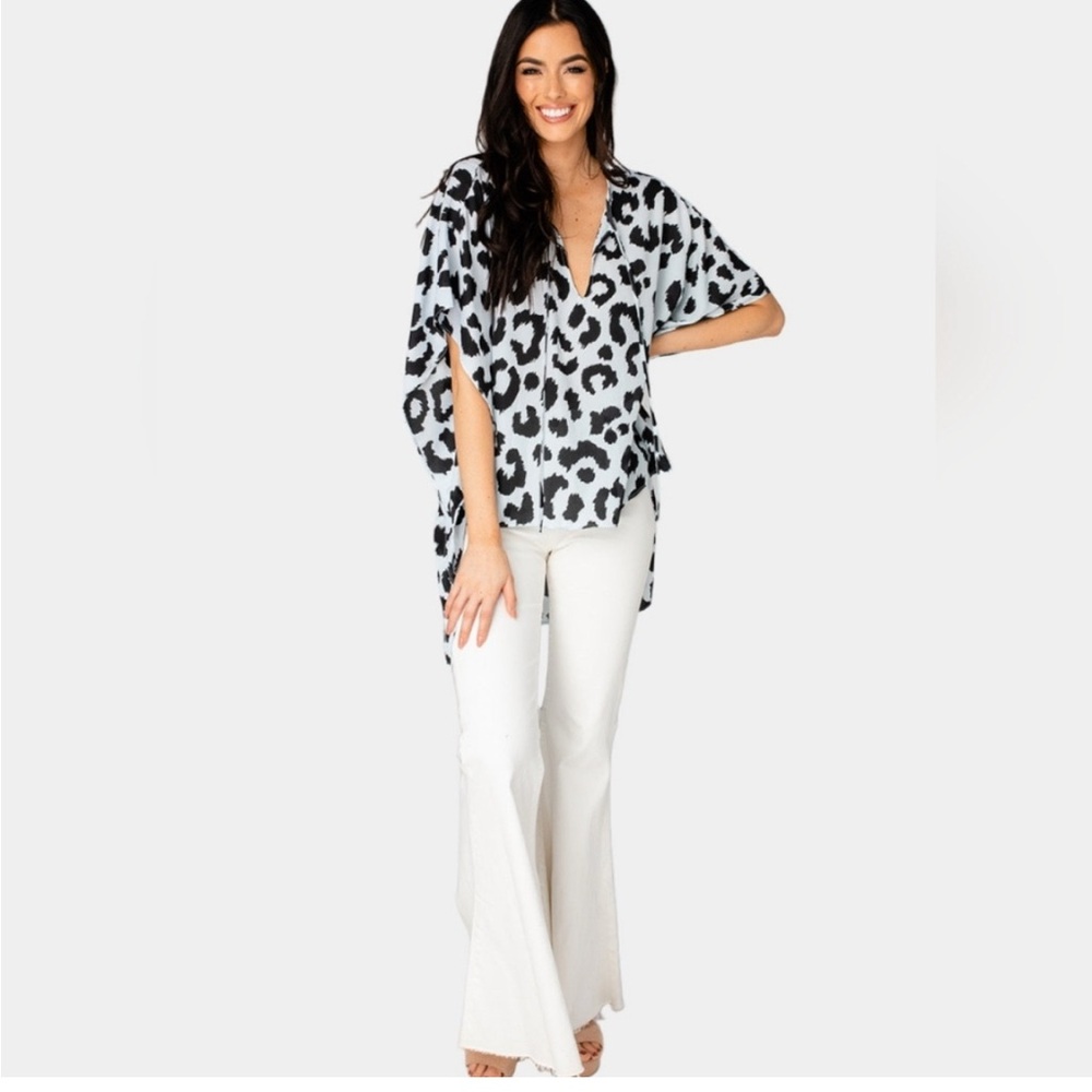 Buddy Love Winnie Hi-Low Tunic in Alpine, Size Small (oversized), NWT